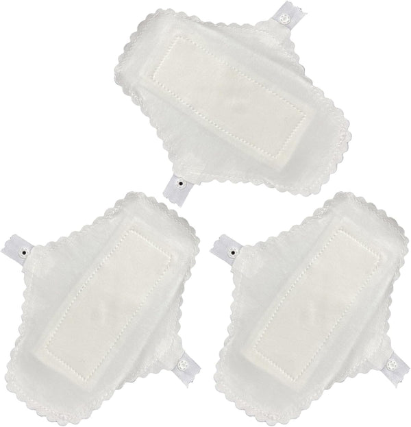 STAHAD Reusable Fabric Menstrual Pads 3pcs Set Breathable Cotton Period Pads with Waterproof