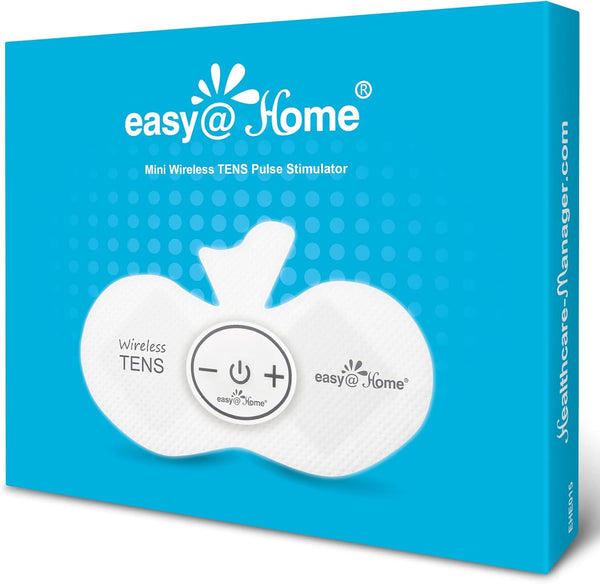 Easy@Home Rechargeable Wireless TENS Unit - FSA Eligible Electric EMS Pain Relief Device