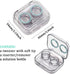 4 Pack Clear Contact Lens Case Travel Kit, Cute Holder with Tweezers Remover Tool, Soak Storage for Travel & Home