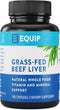 Equip Foods Grass-Fed Beef Liver - Natural Desiccated Beef Liver Supplement for Heart Health, 180 Capsules