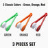 houlishu 3PCS Mini Eyeglass Cleaner Brush, Portable Microfiber Sunglasses Cleaner Clip, Green Orange Red (Green Orange