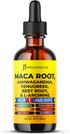 JB Wellness Co Organic Maca Root Liquid Drops with Ashwagandha, Nettle, Fenugreek, Beet Root and