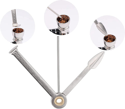 sansheng 6 Pack 3in1 Smoking Pipe Tool - pipe cleaning tool,pipe tamper tool, Tobacco pipe tool Cleaner, pipe tools for smoking tobacco