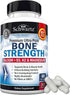 Bone Strength Supplement with Calcium, Magnesium, Vitamin D3, K2 & Zinc - 240 Veggie Capsules