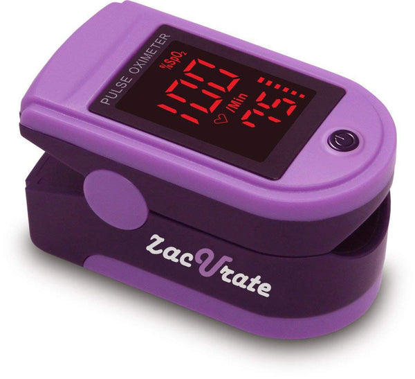 Zacurate Pro Series 500DL Fingertip Pulse Oximeter with Silicone Cover, Batteries, Lanyard