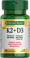 Nature's Bounty K2 + D3, 30 Capsules