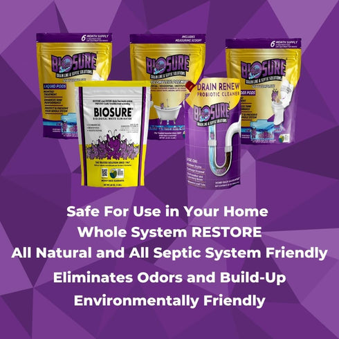 SeptiComplete Liquid Pods: 6-Month Septic Tank Enzymes Treatment and Drain Line Solutions