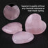 4pcs Healing Crystal Rose Quartz Carved Heart Shaped Shiny Stone, Reiki Balancing Semi-Precious Decor