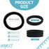 HOYOLS Cotton Hair Ties, 1.6 Inch Soft & Stretch Large Hair Bands, Nylon Fabric Ponytail Holder, 50 Pcs (Black)
