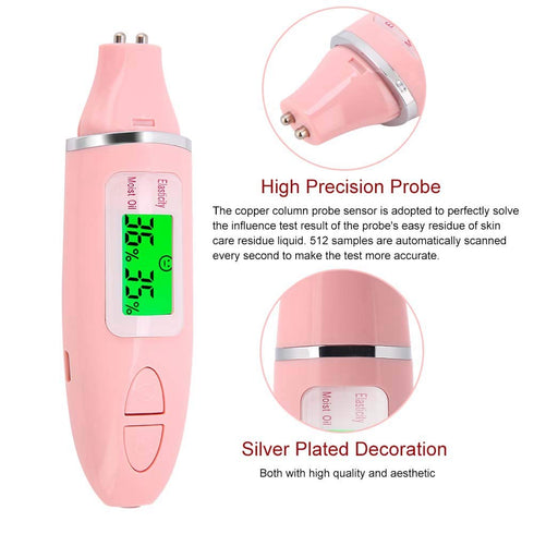Professional Skin Analyzer Machine, Digital Oil Sensor, LCD Display Monitoring Meter for Face