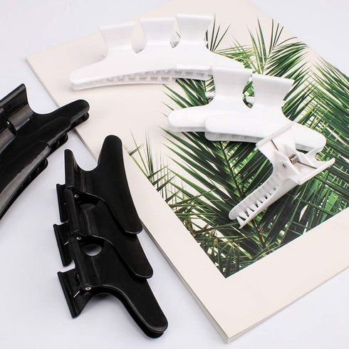 Ondder Hair Clips for Styling Sectioning Black White Pro Salon Clamps for Coloring, Cutting Hair Accessories
