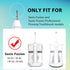 Replacement Brush Heads for Waterpik Sonic Fusion 2.0, 3 Count, Compact, White, Soft Bristles