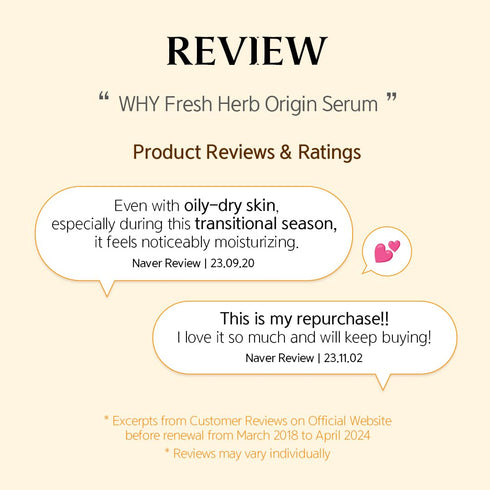 NACIFIC Fresh Herb Origin Facial Serum, 1.69fl.oz 50ml with Vitamin B, C and Botanical Oil Essence for All Skin Types