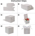 COTOPHER 60pcs Small Gift Boxes, 2x2x2 inches Paper Favor Boxes with Ribbons for Parties (White)