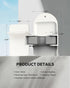 Plastic Broom Holder Wall Mount, 4 Count, White