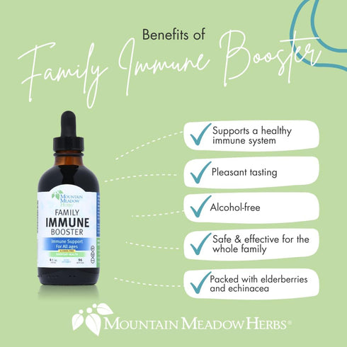 Immune Immune 4 oz Mountain Meadow Herbs Family Booster Extract with Sambucus Elderberry and Echinacea | Optimal