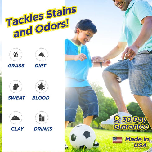 AthletX Amazing Laundry Detergent Liquid, Sports Wear Stain & Odor Remover for Grass, Blood & Sweat, USA Made