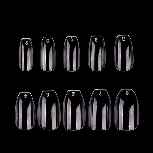 YIMART Coffin Fake Nails 500pcs Ballerina Acrylic Nails Full Cover, Ballet Shape Artificial False Nail Tips for
