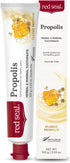 Red Seal Propolis Herbal & Mineral Natural Toothpaste, Organic, Fluoride Free, Vegan, 3.53 oz for Gum Health and Oral