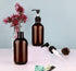 Yebeauty Plastic Soap Dispenser, 10oz/300ml Empty Refillable Lotion Pump Dispenser, 2-Pack Brown