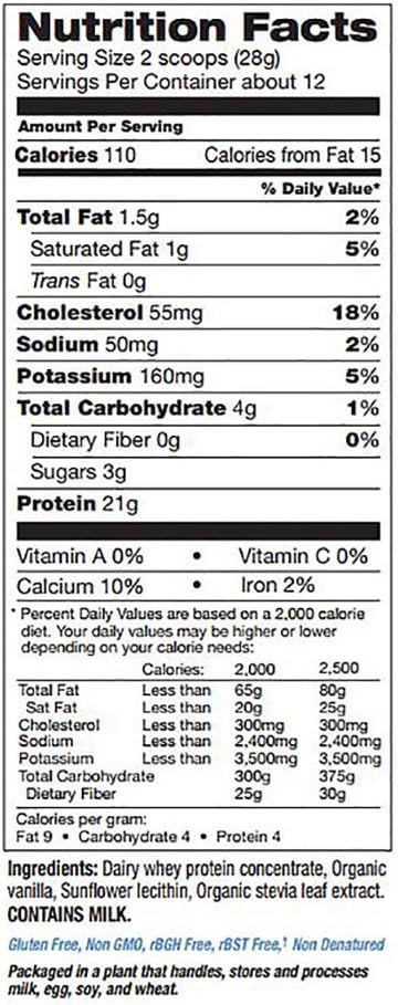 teraswhey Simple Pure Whey Protein, Bourbon Vanilla, 12 oz