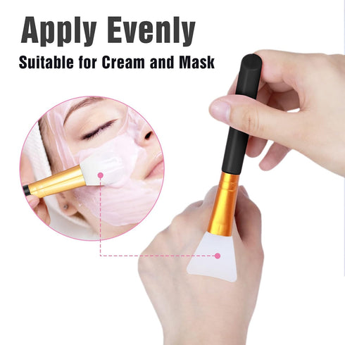2 PCS Silicone Face Mask Brushes, Soft Applicator Brush for Facial Mud Mask, Body Lotion, Makeup Tools for Women