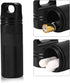 Keychain Container, Waterproof Airtight Pill Storage Case for Men and Women, Outdoor Travel Camping Tool (Black)