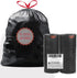 8-10 Gallon Trash Bags, Drawstring, 60 Count Bulk, Black & Unscented Multi-purpose Garbage Bags for Home, Commercial