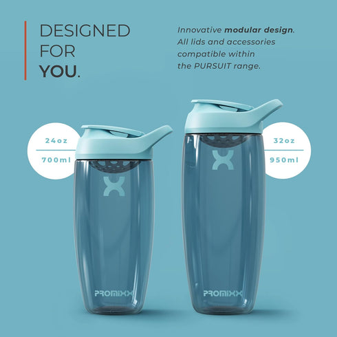 Promixx PURSUIT Protein Shaker Bottle - Premium Sports Blender for Protein Mixes, Easy Clean, Durable Cup