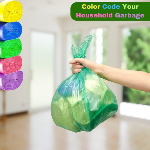 4 Gallon Trash Bag (120 Bags), CCLINERS Small Bathroom Garbage Can Liners for Home Kitchen and Office