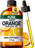 Set Set 2x4 oz Vanilla Essential Oil for Diffuser & Orange Essential Oil for Diffuser - Aromatherapy Grade Essential