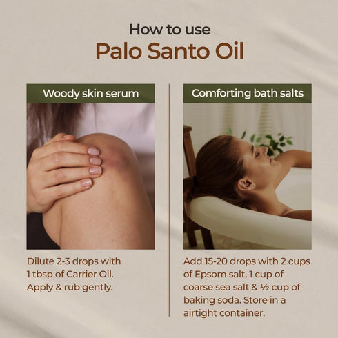 Gya Labs Palo Santo Essential Oil for Diffuser - 100% Natural Palo Santo Oil for Skin, Candles, Bath & Candle Making