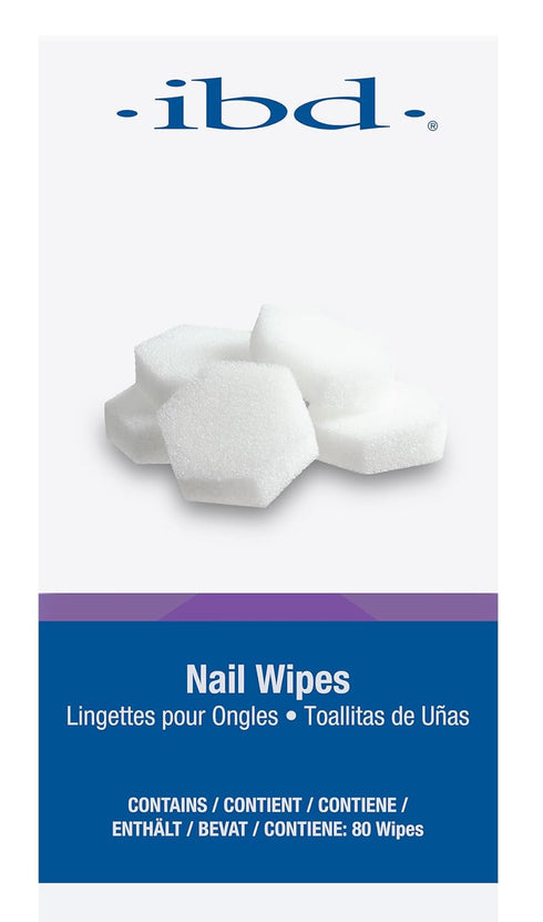 ibd Nail Wipes, Lint-Free Fiberless Pads for Gel Residue Removal, 80 Count, 1-Pack