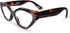 Tortoise Shell Geometric Cat Eye Reading Glasses for Women, Funky Look & Clear Vision, Sturdy Magnifying Glasses for