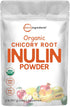 Micro Ingredients Organic Chicory Root Inulin Powder, 2 Pounds | Natural Prebiotic Fiber Supplement for Gut Health