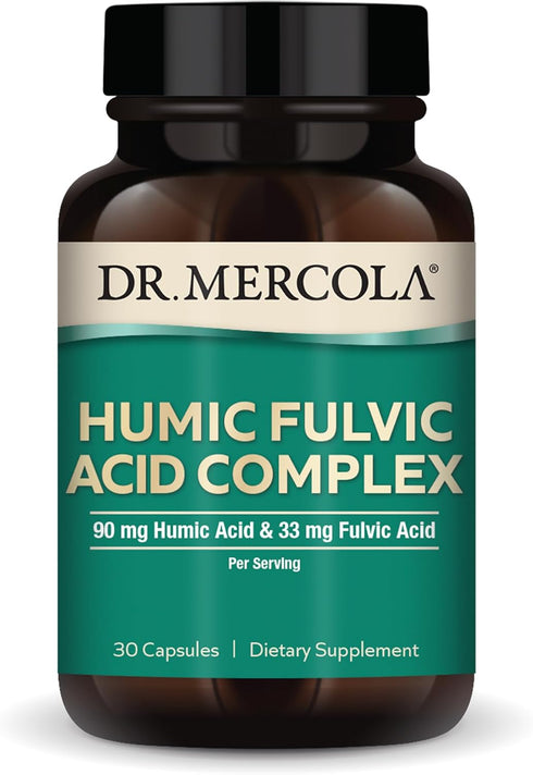 Dr. Mercola Humic Fulvic Acid Complex, 90mg Humic Acid & 33mg Fulvic Acid Per Serving, 30 Servings (30 Capsules),