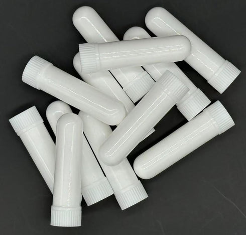 12 Sets Essential Oil Aromatherapy Tubes, Blank Nasal Inhalers (12 Complete Sticks) + 2 Polyethylene Pipette Droppers