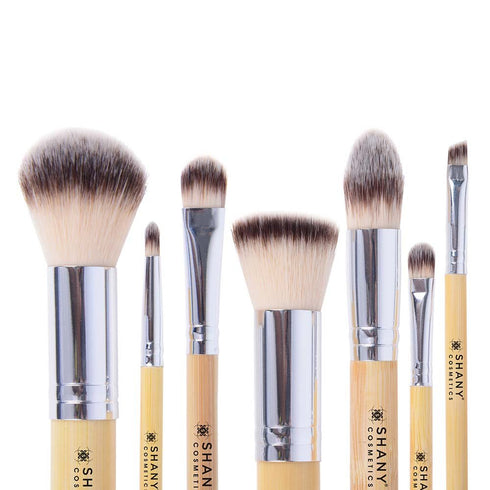 SHANY Makeup Brushes, I Love Bamboo, 7pc Petite Pro Bamboo Brush Set with Carrying Case