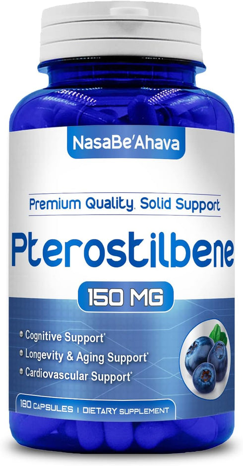 Pterostilbene 150mg, 180 Capsules