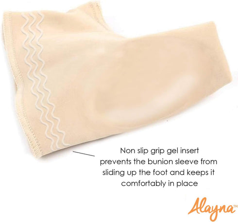 Alayna Bunion Corrector and Bunion Relief Sleeve Gel Pad Cushion Splint Orthopedic Bunion Protector for Men and Women, Hallux Valgus Corrector Bunion Guard, Bunion Pain Relief (2 PCS) (Small)