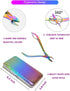 SFYDOM Women's Rainbow Leather Manicure Set, 18 Pcs Rainbow Manicure Kits Nail Clippers Gift for Women
