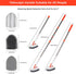 Floor Scrub Brush 3 in 1 - Tub Tile Floor Scrubber with 52 inch Long Handle, Detachable Replacement Brush Heads