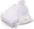 Akstore 50Pcs Sheer Drawstring Organza Jewelry Pouches, 4"x6" (10x15cm), White, Wedding Party Favor Bags