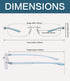 BLUELESS Rimless Small Reading Glasses for Men and Women (Transparent)