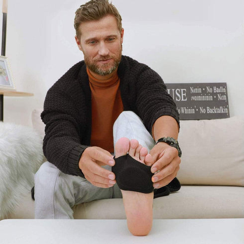 HiiBaby Ball of Foot Cushions, Fabric Forefoot Compression Socks for Metatarsal Pain Relief, Nude