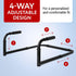 Setup Impresa Arm Chair Stand Assist Rail - Black, Modern, Solid, S-Shape - Heavy Duty Adjustable Chair Support Stand