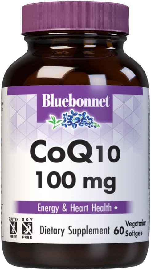 Bluebonnet CoQ-10 Vegetarian Softgels, 100 mg, 60 Count