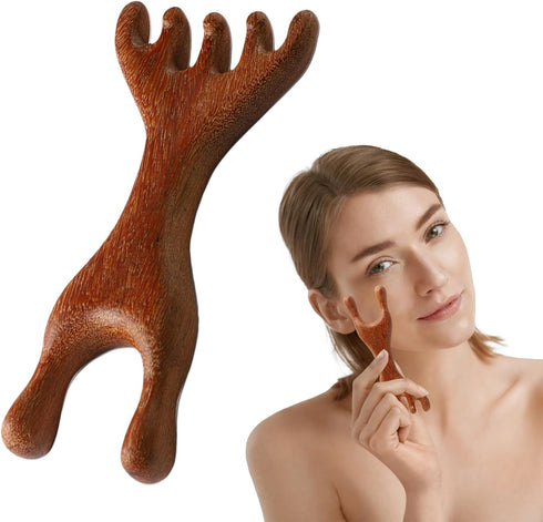panthra Massage Comb,Wooden Scalp Massager,Sandalwood Massage Comb for Stress Relax,Suitable for Scalp, Eyes,