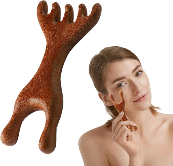 panthra Massage Comb,Wooden Scalp Massager,Sandalwood Massage Comb for Stress Relax,Suitable for Scalp, Eyes,