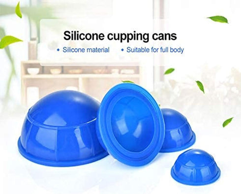 12 Pcs Silicone Massage Cupping Set - Vacuum Cupping Therapy for Pain Relief, Muscle Relaxation, Professional Body